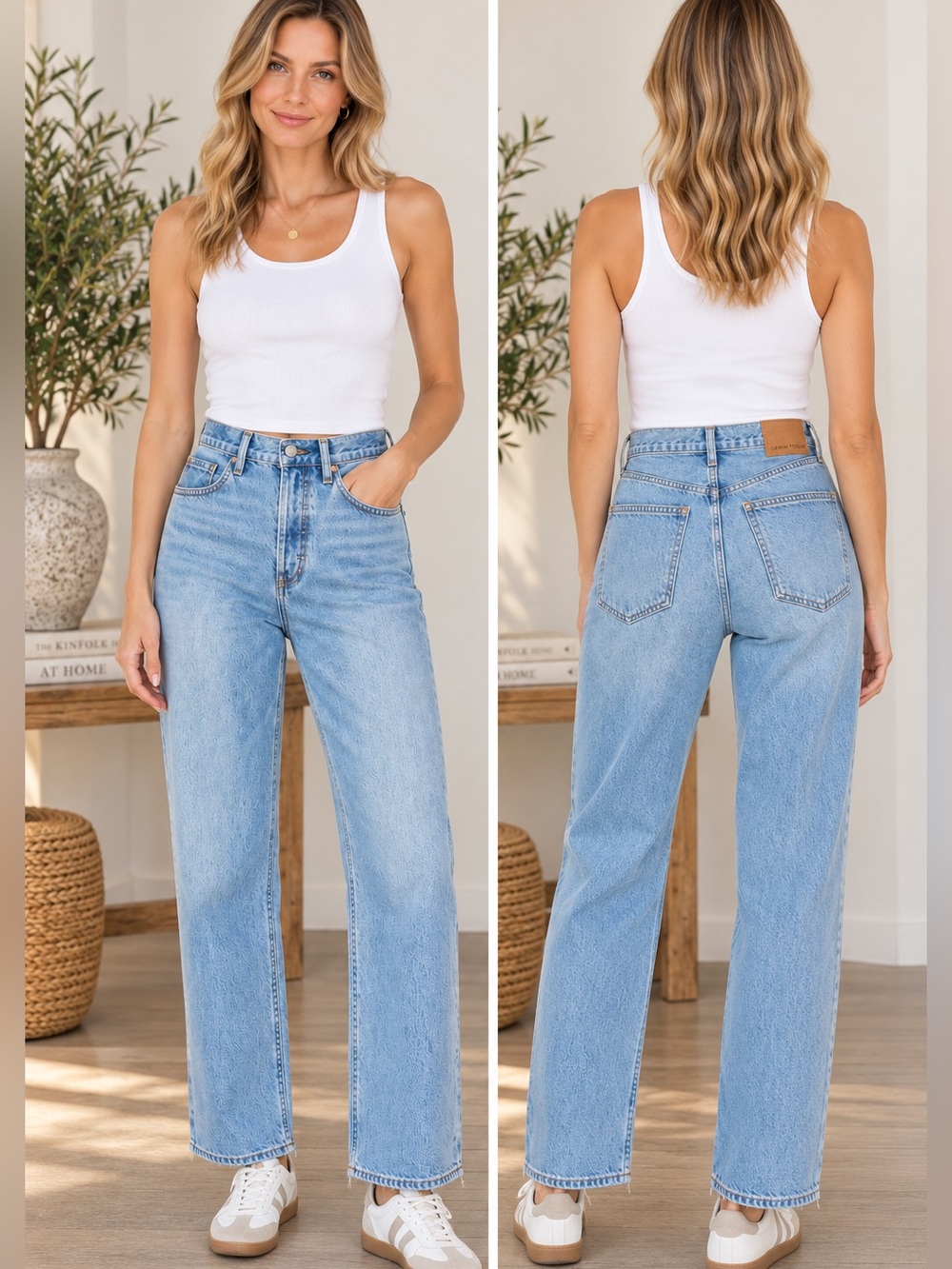 Denim Forum Aritzia The Joni High Rise Loose Jeans Organic Cotton Size 29 Long